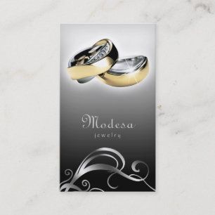Aneis de noivado G preto dos cartões de visitas d