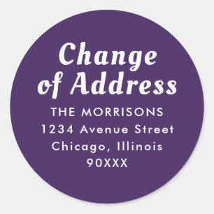 anel branco roxo mudança de adesivo de endereço