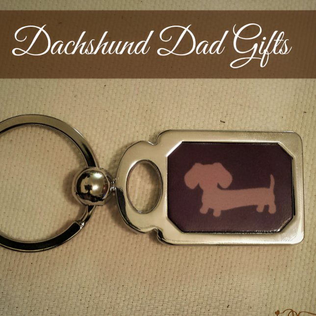 Anel de Chaveiro Dachshund Masculine da cinza (Criador carregado)