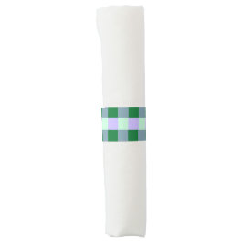 Anel De Guardanapo Gingham Verde e Lavanda Stripes Karo Padrão