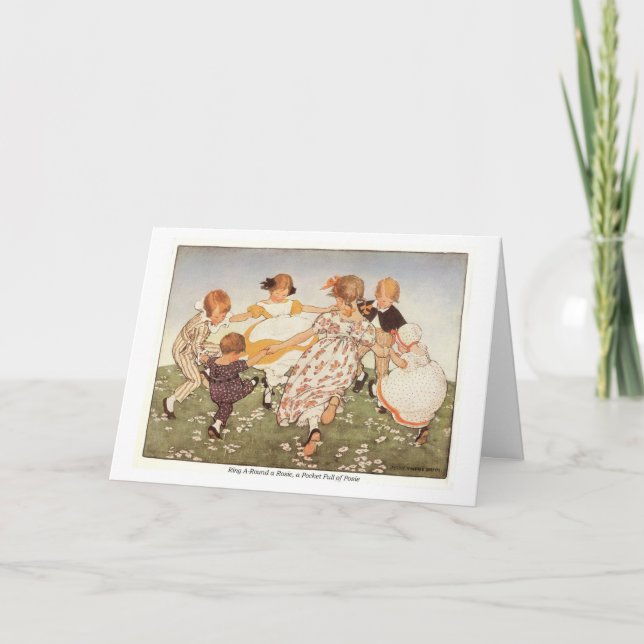 Anel em torno de um cartão de aniversário da rima (Frente)