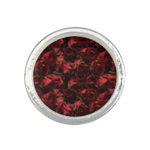Rosa vermelha Floral Photo Ring