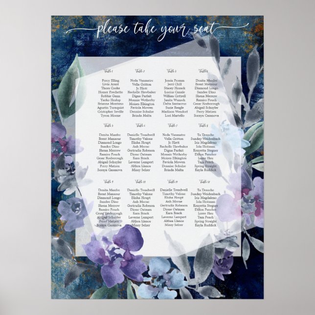 Anêmona Azul Meia-Noite, Poster (Frente)