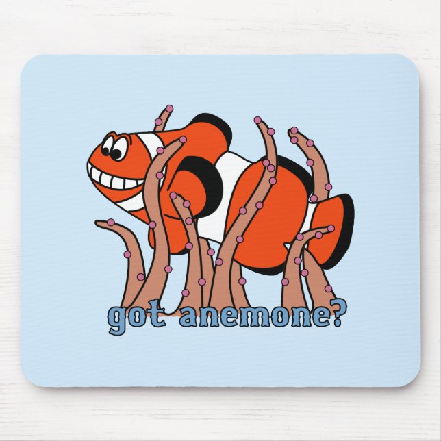 Anêmona obtida Clownfish Mousepad (Frente)