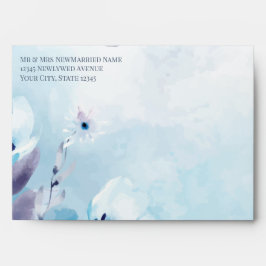 Anêmonas Azuis Pálidas De Lavagem Por Aquarela Pré