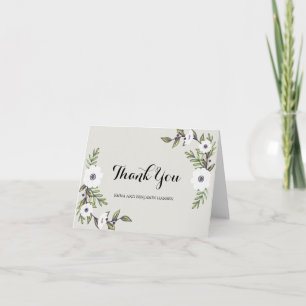 Anêmonas pintadas - obrigado, cartões de nota