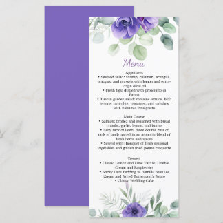 Anêmonas Roxas e Menu Casamento Verde