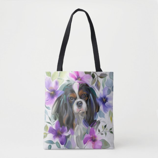 "Anemone" Tricolor cavalier art tote bag (Frente)