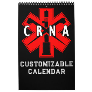 Anestesia CRNA Calendário de 12 Meses