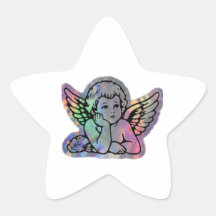 Angel Baby | Adesivo de Querubim Alado Fofo para C
