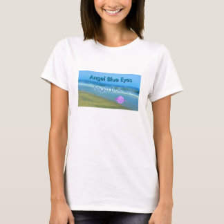 Angel Blue Eyes Bella Flores Leves Longas Camisa