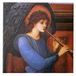 Angel Burne-Jones Azulejo de Arte de Natal ou Triv