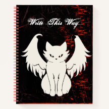 Angel Cat trocadilho Gravar diário notebook