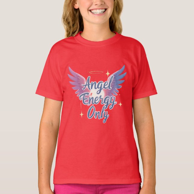 Angel Energy Only – Y2K Vibes T-Shirt (Frente)