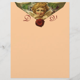 ANGEL HEART WAX SEAL Monograma cor-de-rosa