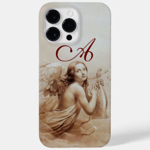 ANGEL JOGANDO LYRA SOBRE O MONograma castanho-NUVE