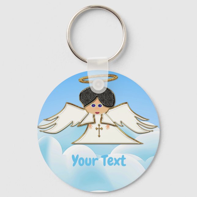 Angel no Sky Round Chaveiro (Frente)