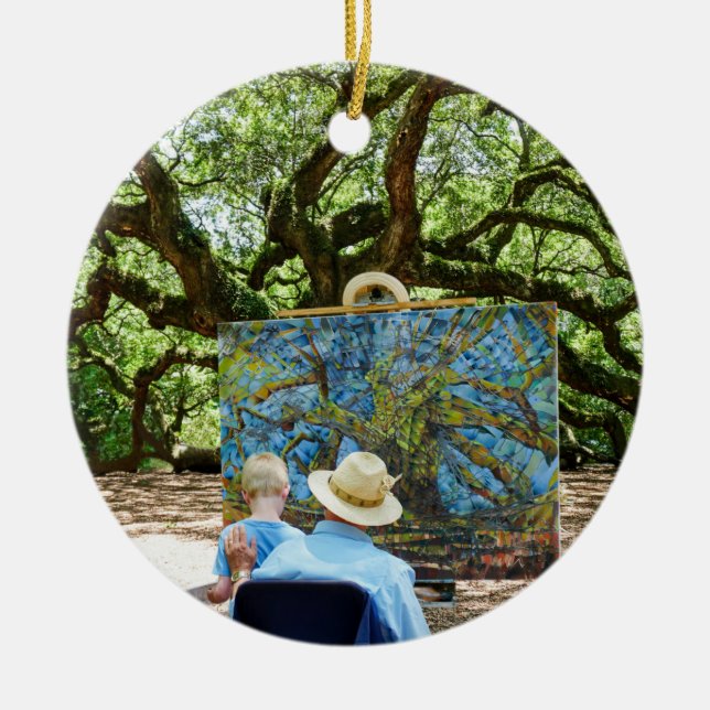 Angel Oak do Ornamento do Artista Charleston (Frente)