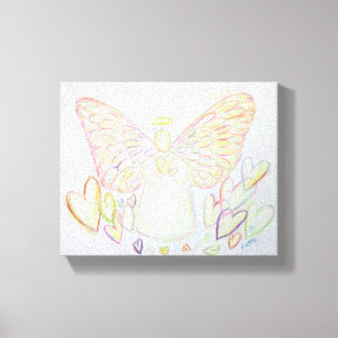 Angel of Hearts Painting Canvas Art