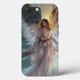 Angel Of Protection In Blue Watercolor Blue Blue