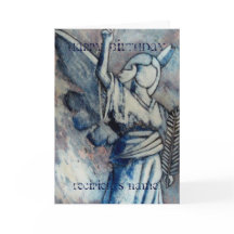 Angel Personalizado Cartão de Arte Feliz de Aniver