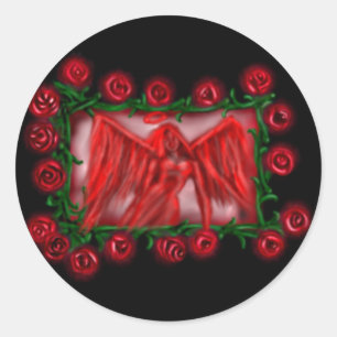 Angel Red, rosas, adesivo