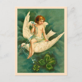 Angel voando em uma porta - cartão postal do Dia d