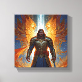 Angelic Man in Armor of God Canvas