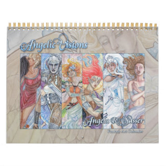 Angelic Visions - Fantasy Art - Calendário de 12 M