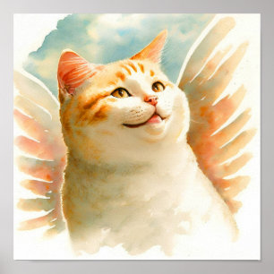 Angelica The Heavenly Angel Cat Poster