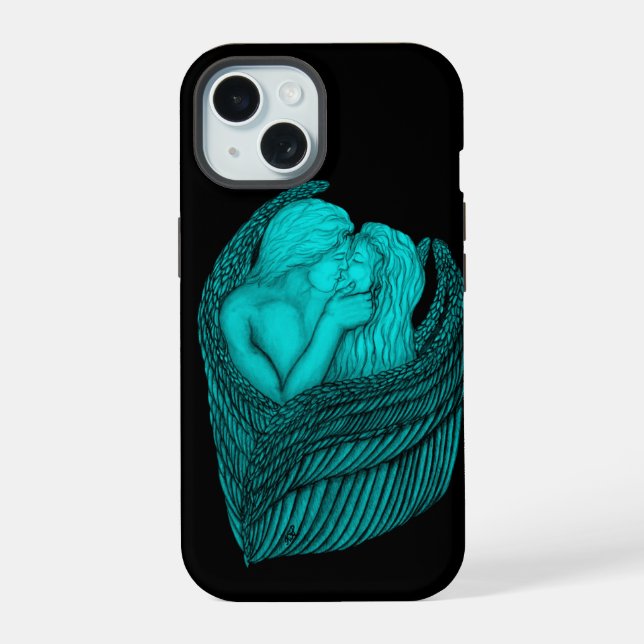 Angels Kissing, Design preto e verde (Verso)