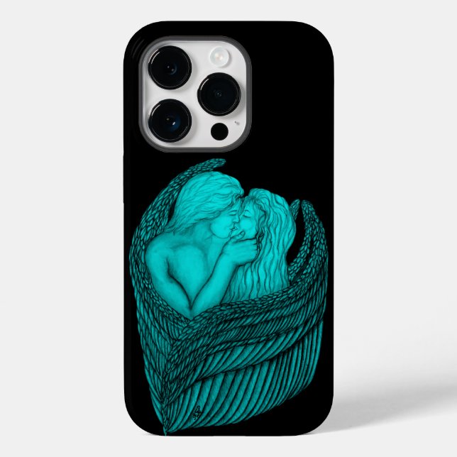 Angels Kissing, Design preto e verde (Verso)