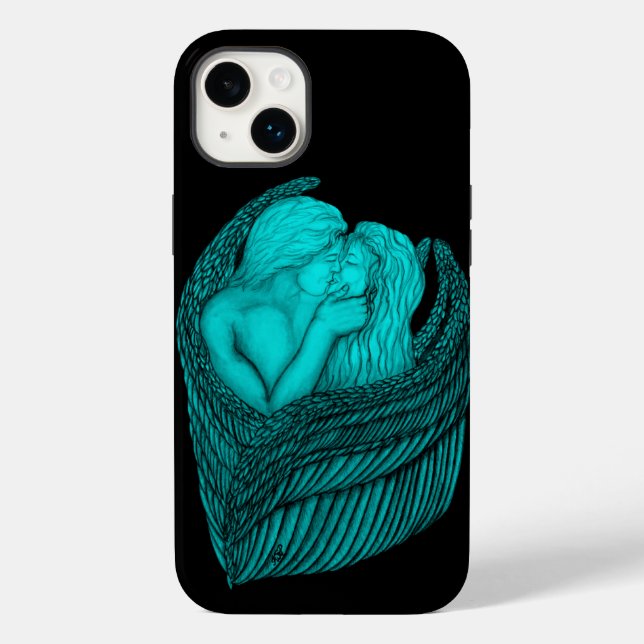 Angels Kissing, Design preto e verde (Verso)