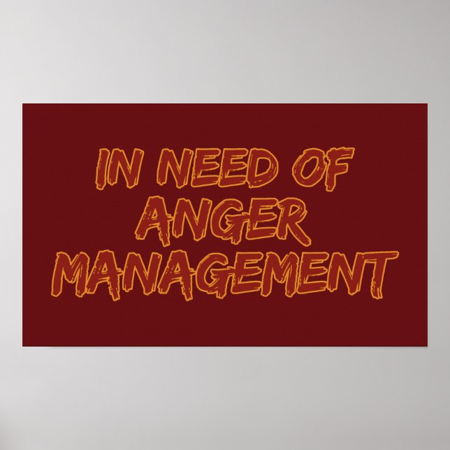 Anger Management - poster de cores personalizado (Frente)