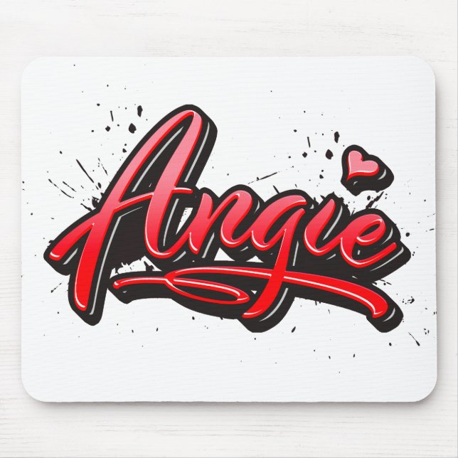 Angie Heart Splash Mousepad (Frente)