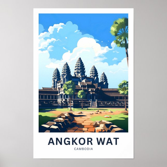 Angkor Wat Camboja Viagem Impressão (Frente)
