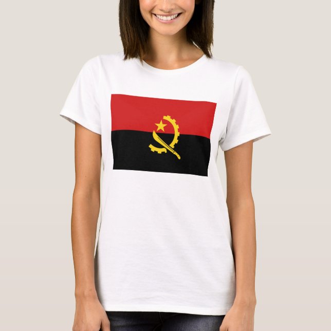 Angola Flag x Map T-Shirt (Frente)