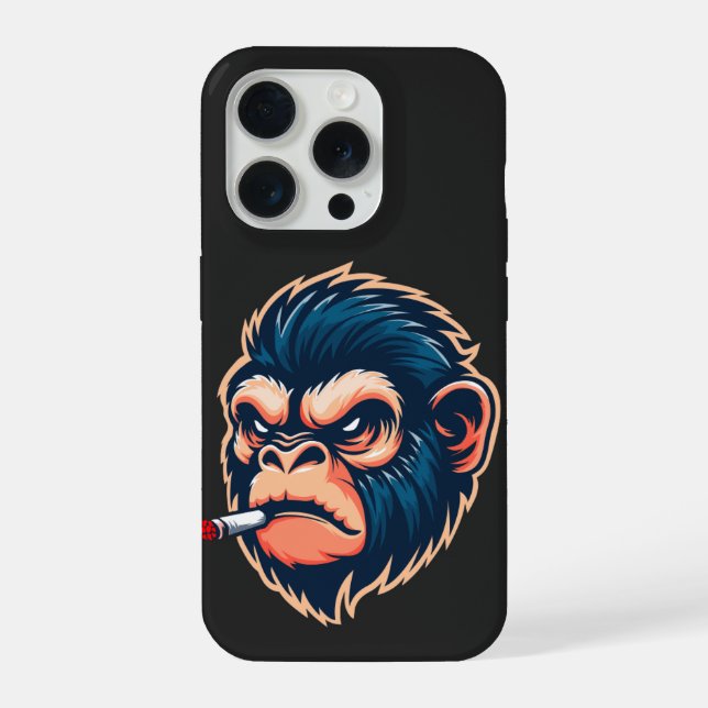 Angry Monkey iPhone 15 Pro Case (Verso)