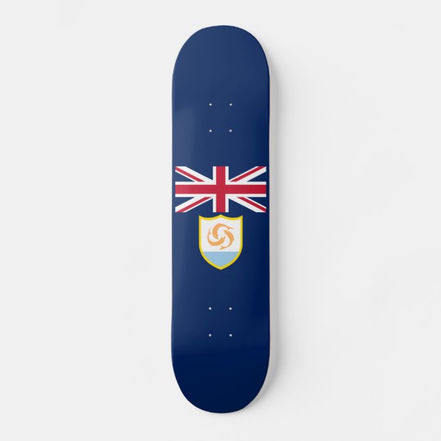 Anguilla Flag Skateboard Patriótico (Frente)