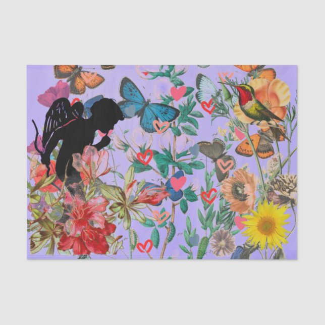 ÂNGULO DE PAPEL DE TECIDO NUM JARDIM COM BORDAS (Frente )