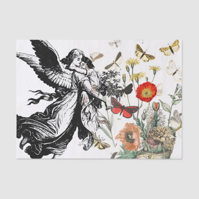 ÂNGULO DE Papel Tecido COM FLORES (Frente )