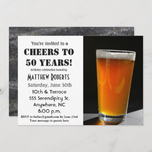 Anima-se a 50 anos 50.º Convite de Aniversário
