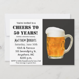 Anima-se a 50 anos 50.º Convite de Aniversário