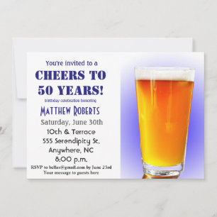 Anima-se a 50 anos 50.º Convite de Aniversário