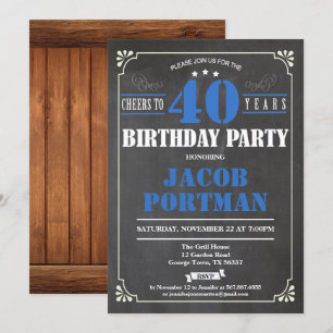 Anima-se com o convite de 40 anos de aniversário. 