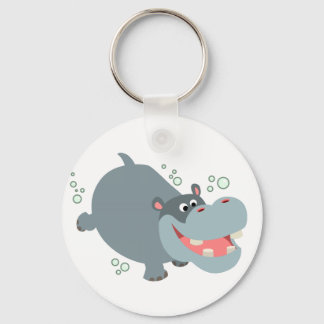 Animação de Natação em Cubo Hippo Chaveiro