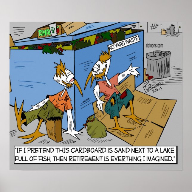 Animação divertida sobre a Poster de aposentadoria (Frente)