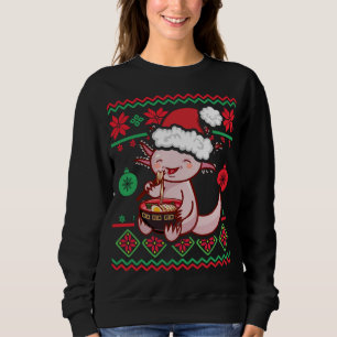 Animação Feia, Suéter De Natal Kawaii Axolotl Come