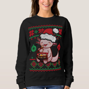 Animação Feia, Suéter De Natal Kawaii Axolotl Come