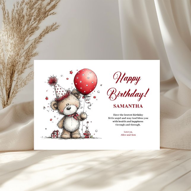 Animais alegres e caprichosos cartão de aniversári (Cheerful whimsical animals birthday joy kids greeting card

)